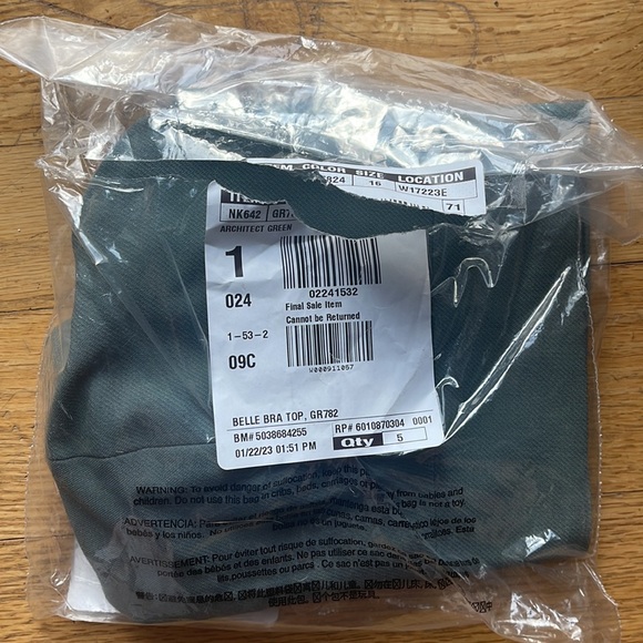 *NWT* Madewell / Sweetheart Neck Button Back Bralette Top / Architect Green / 16 - Picture 6 of 7